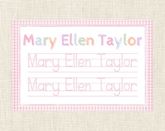 Personalized Tracing Placemat / Name / Custom