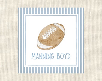 Boys Football Gift Enclosure Cards/ Birthday Party Tags