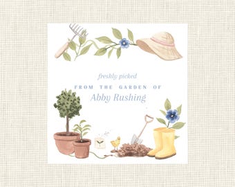 From The Garden of Gift Tags / Freshly picked blooms