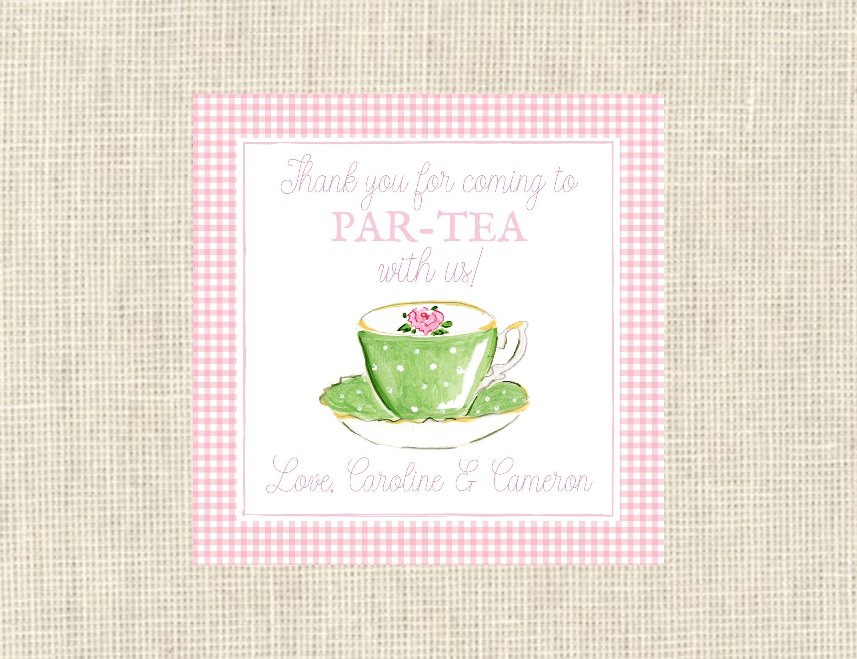 Tea Party Birthday, Par TEA Favor Tags / Gift Tags / Girls -  Sweden