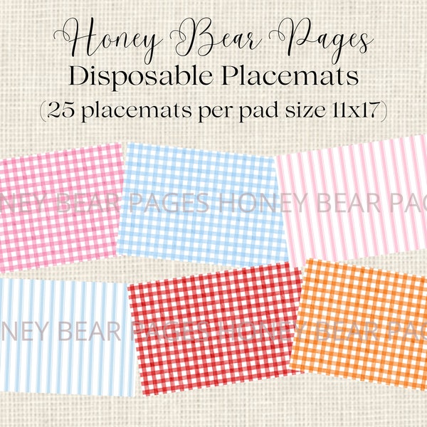 Disposable Placemats Etsy