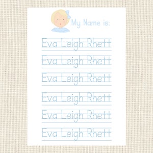 Personalized Name Tracing Mat/ Handwriting / Custom - Etsy