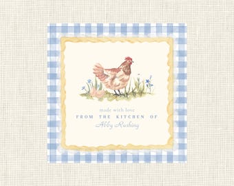 From Kitchen of Gift Tags / Enclosure Cards/ Rolling Pin/ Watercolor