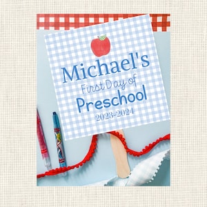 First Day of School Handheld Sign / Personalized / Back to School / Last day of school