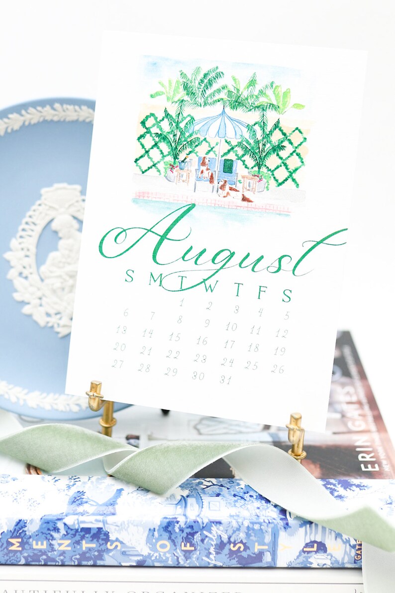 Chinoiserie Desktop Calendar / 2023 / Watercolor Calendar / - Etsy Hong
