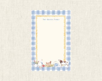 Cozy Cottage Notepad Large / Farm / 100 sheets, Classic Notepad, Professional, To do List, Grocery list, Work / Watercolor