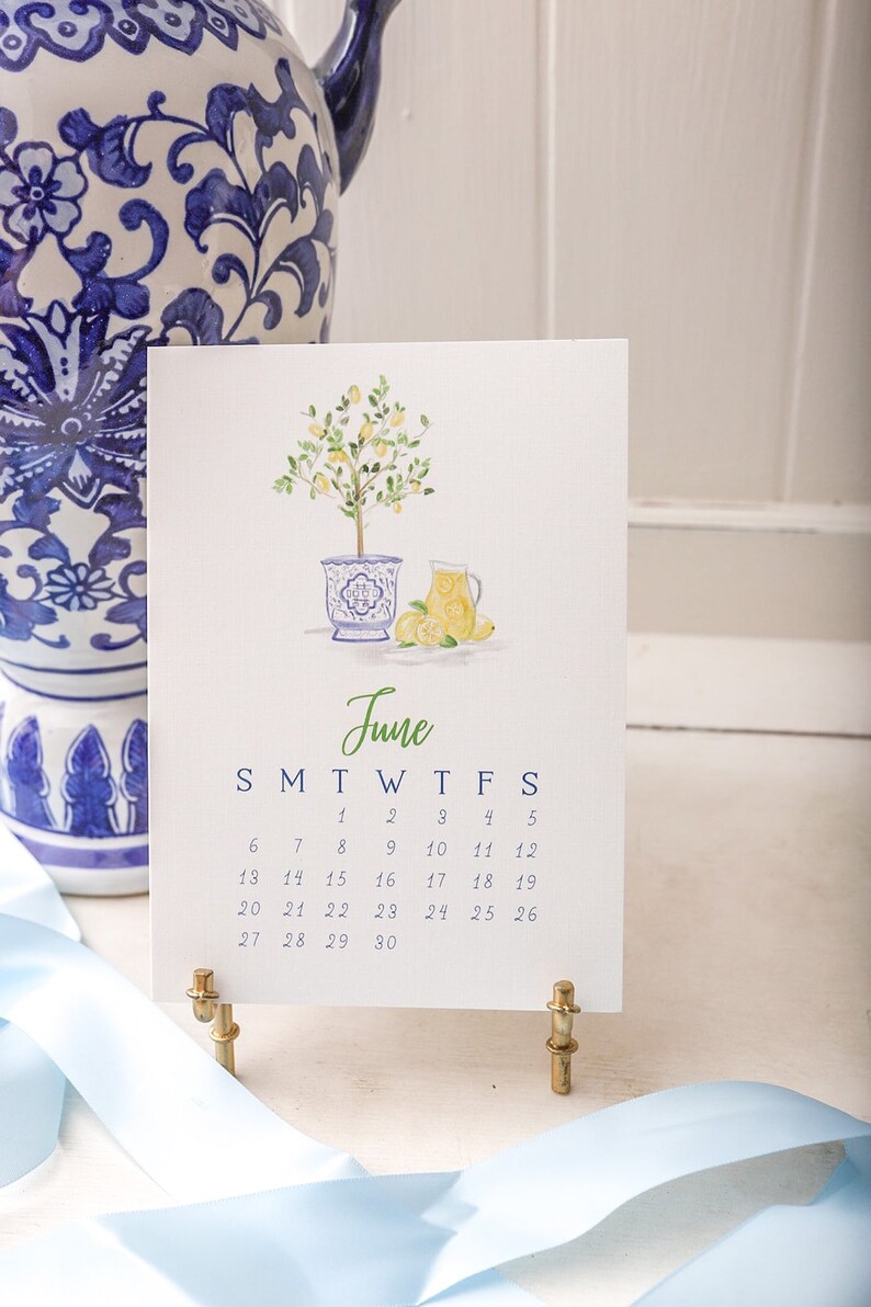 Chinoiserie Desk Calendar CALENDAR ONLY / 2021 | Etsy