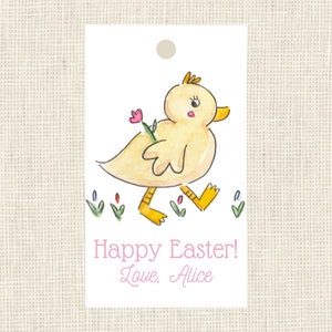 Watercolor Easter Tags / Spring Gift Tags / Bunny