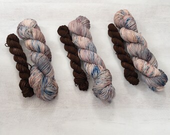 Hand dyed sock set - cherry blossom