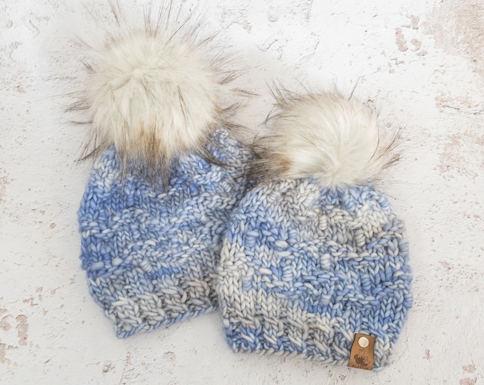 Featured listing image: Peak to Peak Beanie Pair (Both Hats)