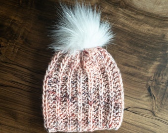 Coffee Bean Beanie - Peach