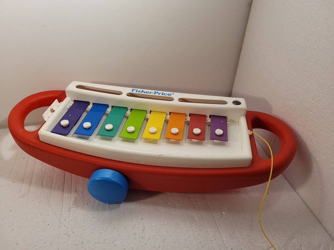 Fisher Price Rocknroll Xylophone Pull Toy 1989 2214 Etsy UK