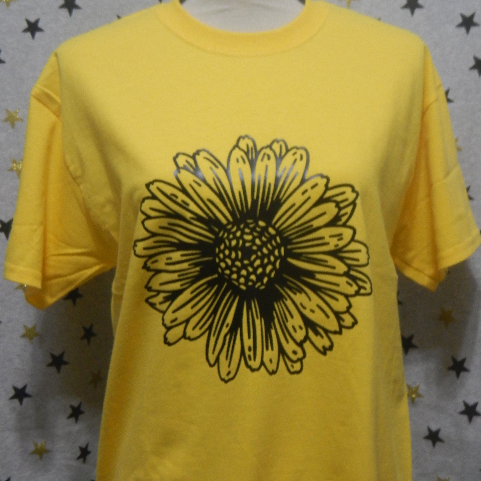 Sunflower on Yellow 100% Cotton classic-fit T-shirt. | Etsy