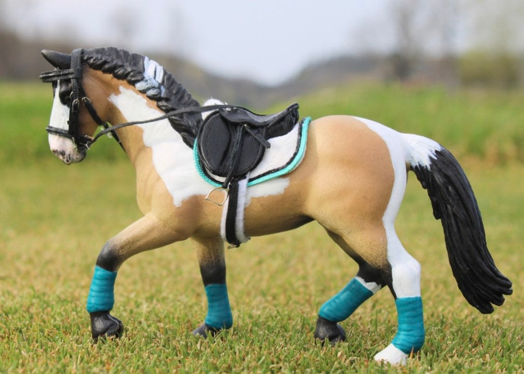 SADDLE for SCHLEICH and BREYER Model Horses, English Saddle ! Template ...