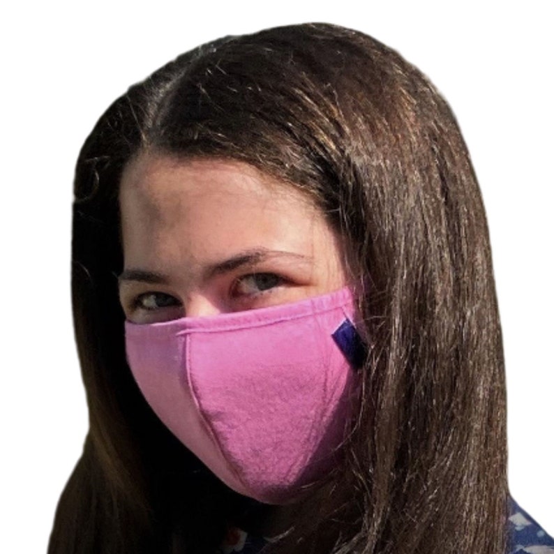 Pink Face Masks Cotton Fabric Mask Washable With Filter Etsy