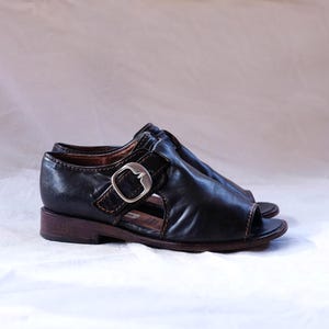 Vintage 1990s Brown Sandals, Size 36, Made in Spain