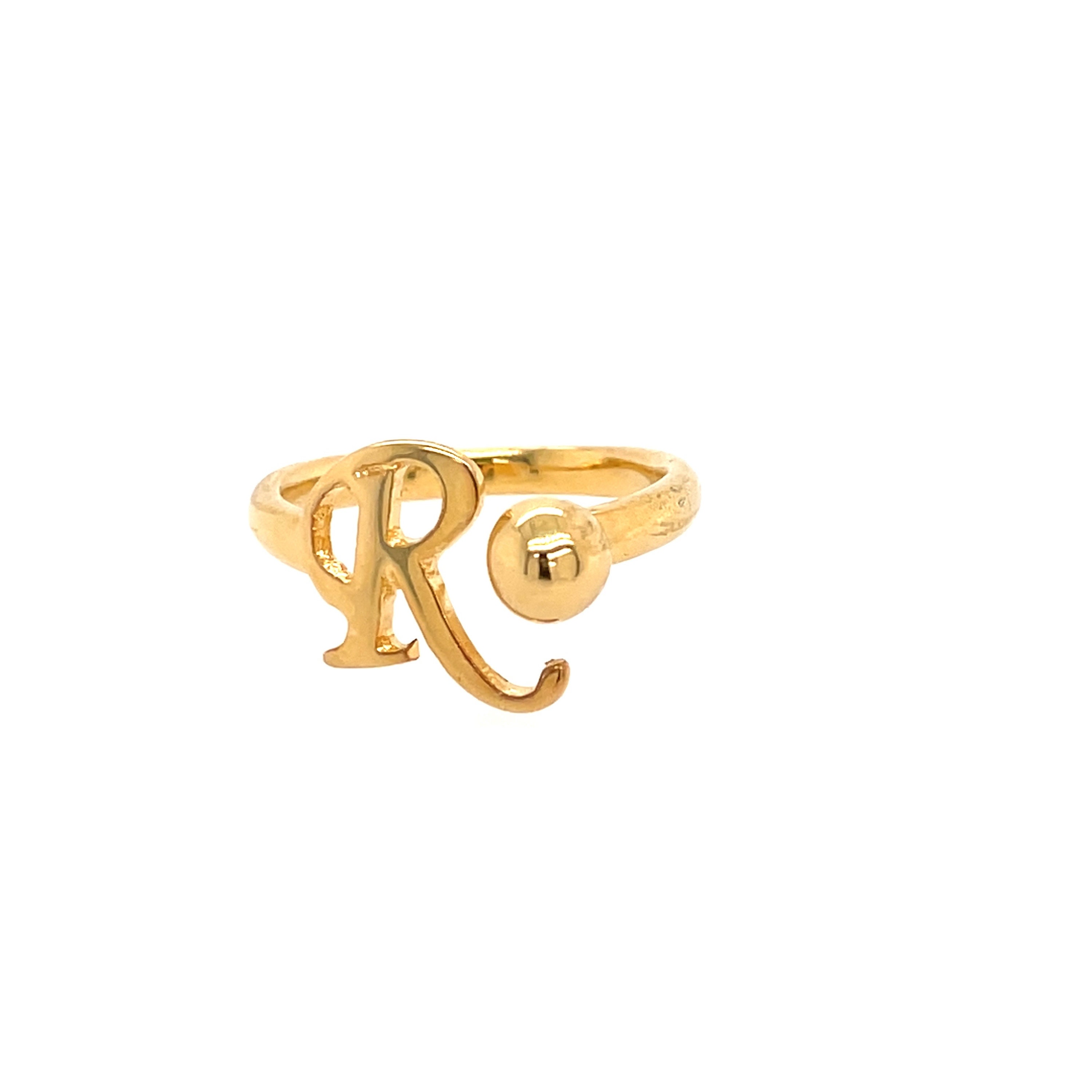 SPE Gold - R Letter Gold Ring