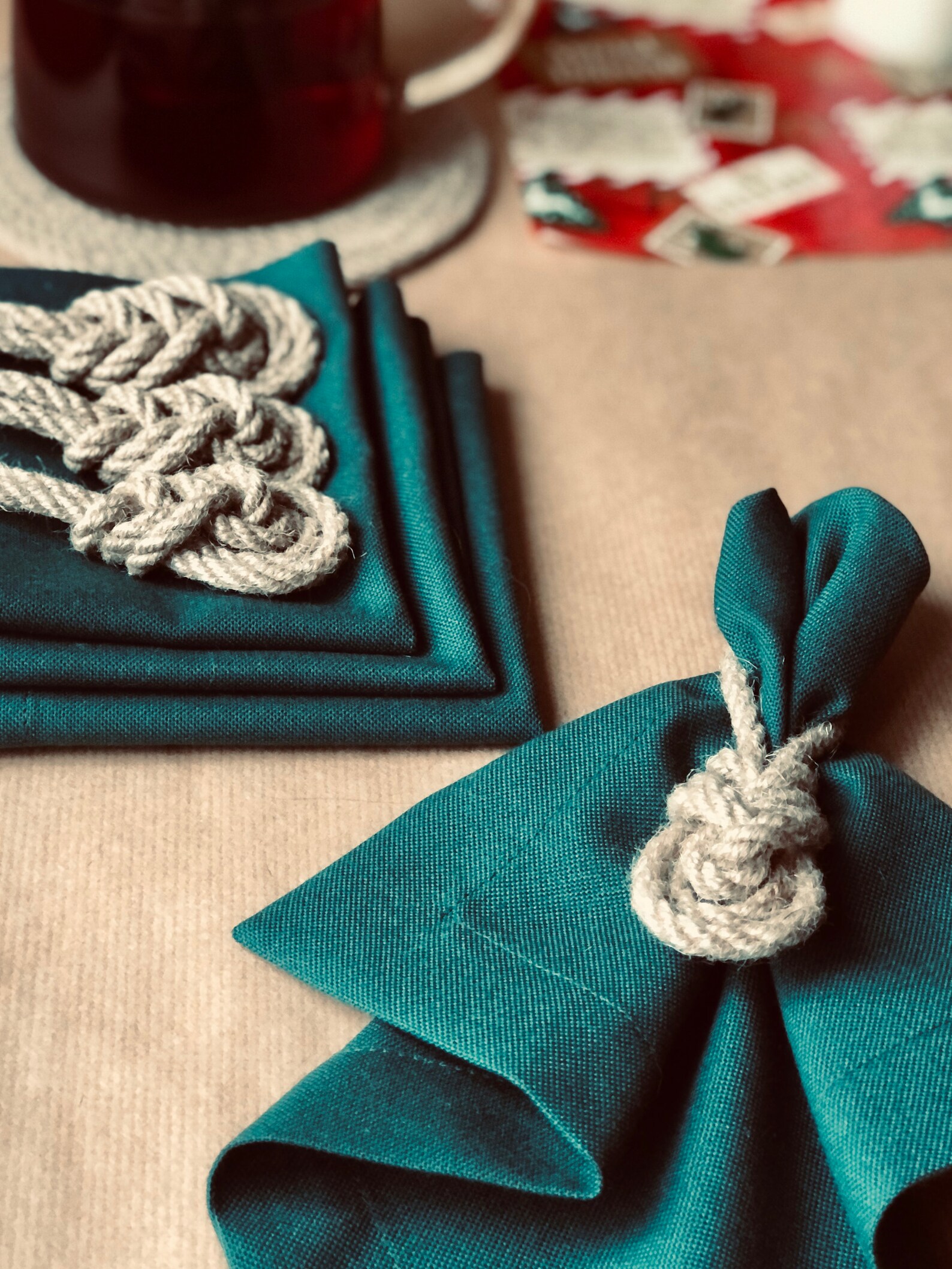 Jute Napkin Ring Jute Rope Napkin Holders Rustic Napkin Etsy