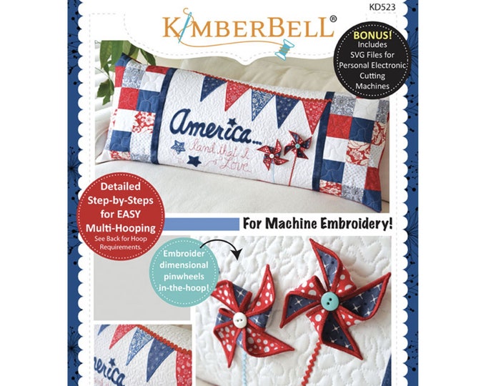 Kimberbell Bench Pillow America Land That I Love Machine Etsy
