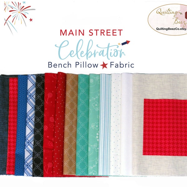 Kimberbell Main Street Celebration Bench Pillow Fabric Kit