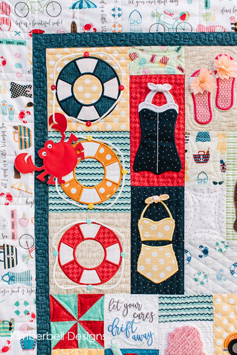 Kimberbell Vintage Boardwalk Fabric Kit Quilt Top Fabric Kit Etsy