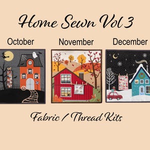 Kimberbell Home Sewn Vol 3 Mini Quilt Fabric Only Kits / Thread Kits (NO Box) - October thru December - No embellishments
