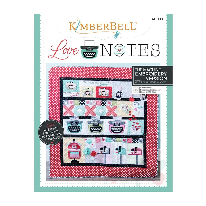 Download Sewing Craft Supplies Tools Kd808 Svg Files Included Kimberbell Love Notes Machine Embroidery Cd