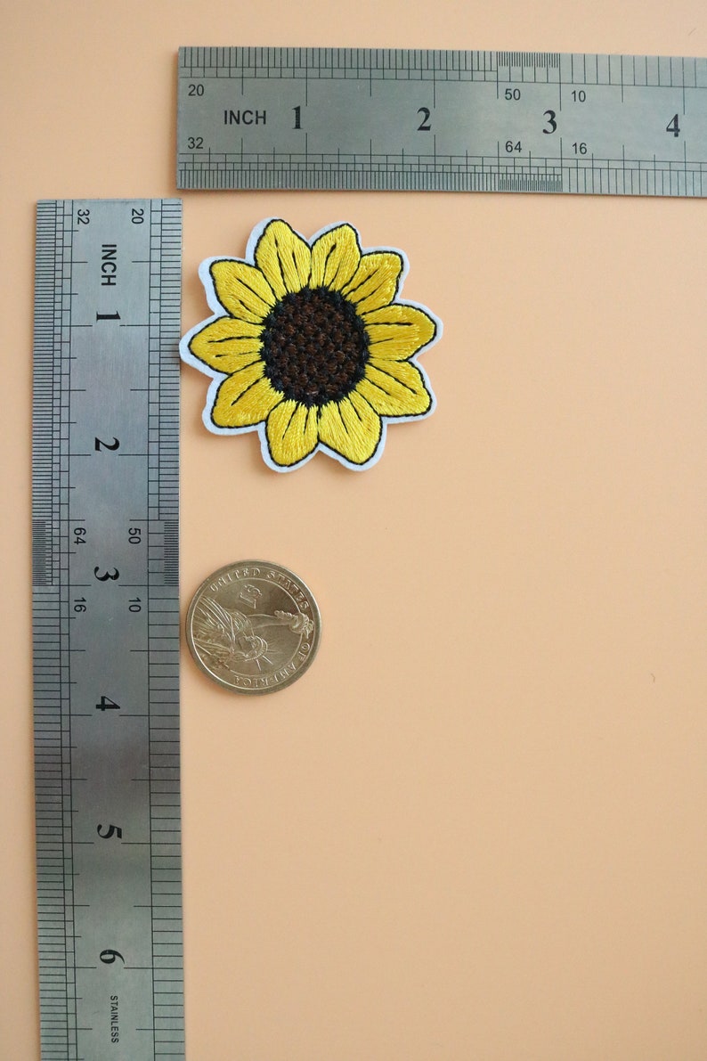 Sunflower patchflower patchSew on patchIron on patch image 2