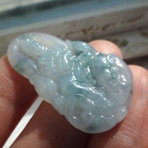 Natural A Jadeite Jade Icy Green Kwan Yin Guan Yin Buddha 觀音 Pendant