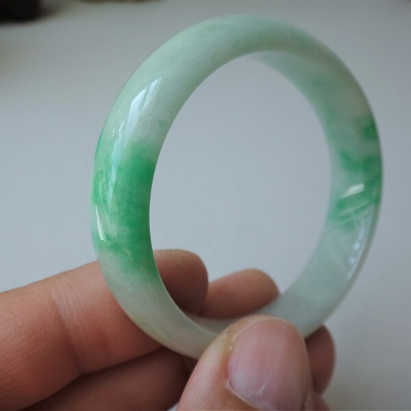 Natural Multicolor Jade Jadeite Gemstone Bangle Bracelet - 56-62mm - Unbranded