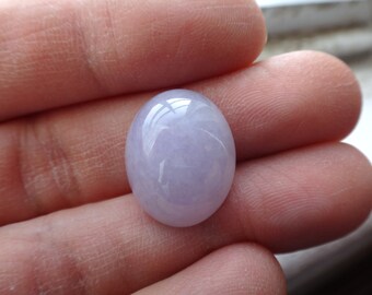 Natural Genuine A Jadeite Jade Icy Purple Lavender Oval Cabochon