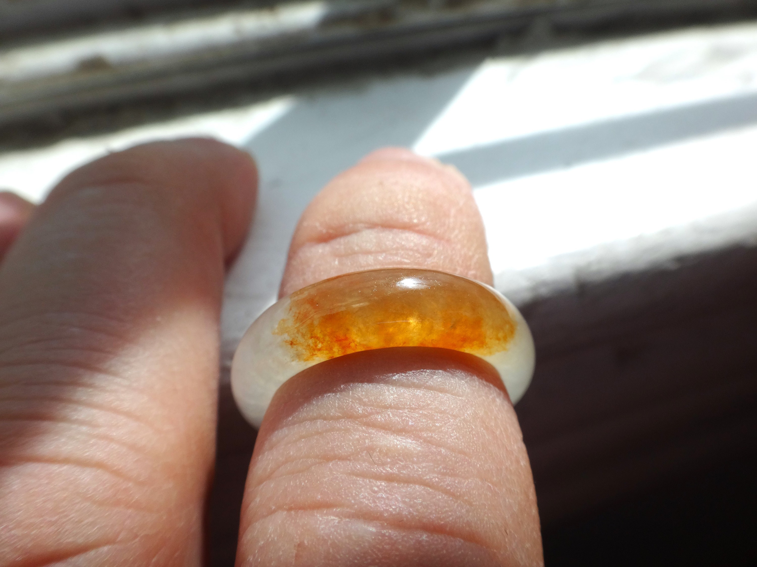 Natural Genuine A Jadeite Jade HIGH Icy Red Ring