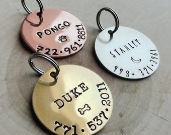 Custom Dog Tag Necklace Name and Phone for Dogs.