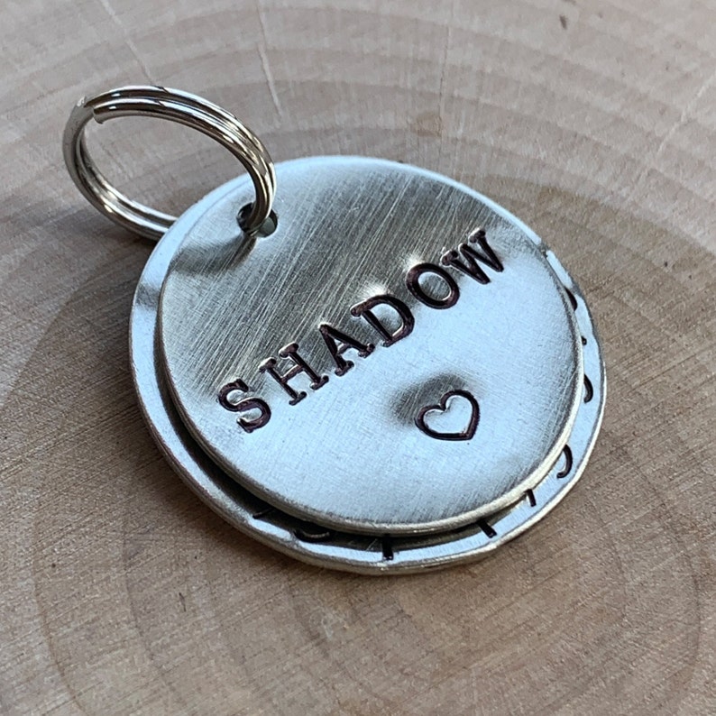 Stacked Dog Id / Dog Name Tag/ Puppy Tag / Custom Pet Tags / Etsy