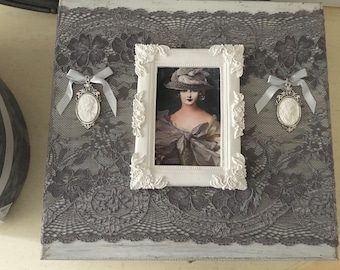 Shabby Chic jewelry Box, sewing Box, Storage Box, bedroom decor, home decor,