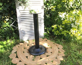 Singer 1886 Cast Iron Bistro Table Leg: Industrial Farmhouse Decor