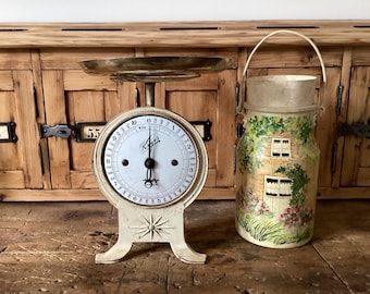 Báscula de cocina Krups antigua, decoración de cocina, instrumento de pesaje, estilo rústico, campaña chic