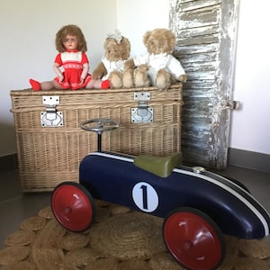 ヴィンテージメタルライドオン、子供用車両、子供用車、クリスマスプレゼント、リトルパイロット、車乗りおもちゃ、
