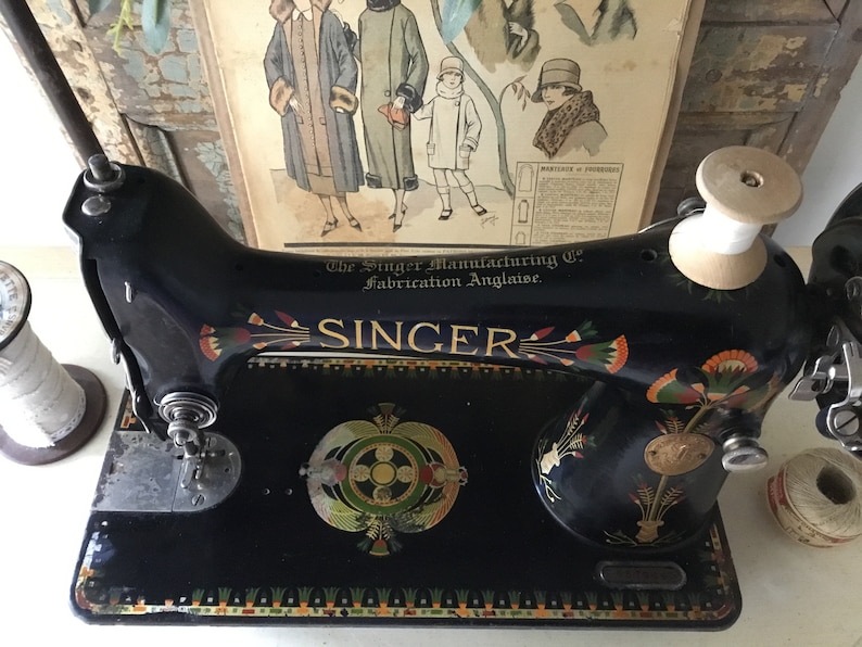 Singer Sewing Machine Egyptian Lotus Decals No 661 Model Etsy