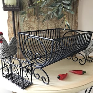 French Dish Draining Rack With Its Cutlery Holder, Dish Display Rack ...