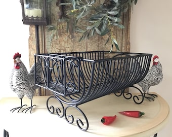 Escurridor de platos francés con soporte para cubiertos, estante para platos, soporte de exhibición de alambre, escurridor de cocina, decoración de cocina, decoración del hogar