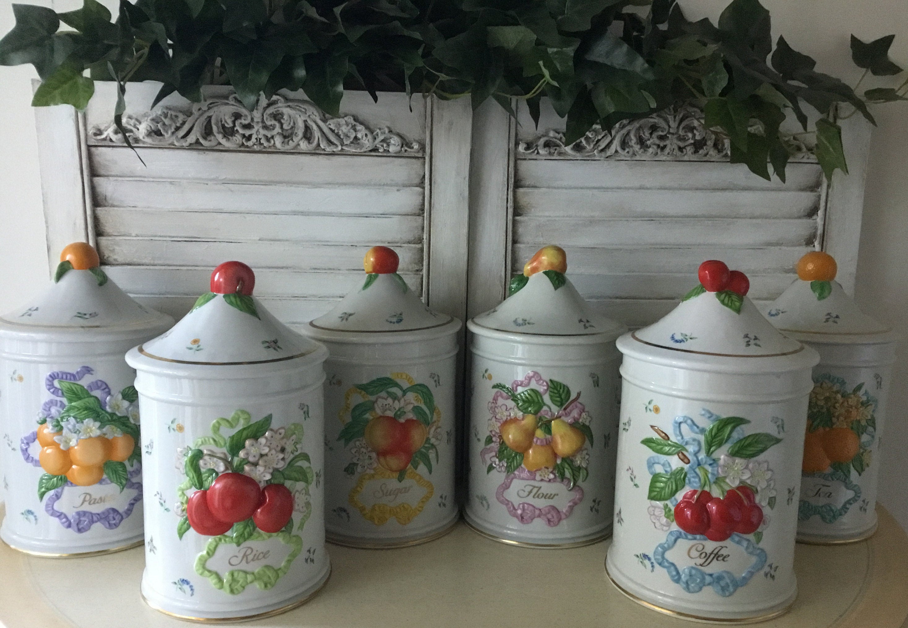 Bidons de Rangement Cuisine Français Vintage, Boîtes à Épices