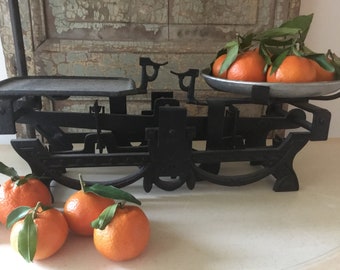 Báscula de cocina Krups poco común: decoración de granja francesa de antes de la guerra