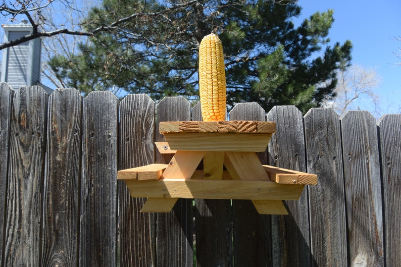 Picnic Table Squirrel Feeder Picnic Table Bird Feeder Etsy