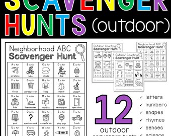 Outdoor Scavenger Hunts for Kids - 12 Printables