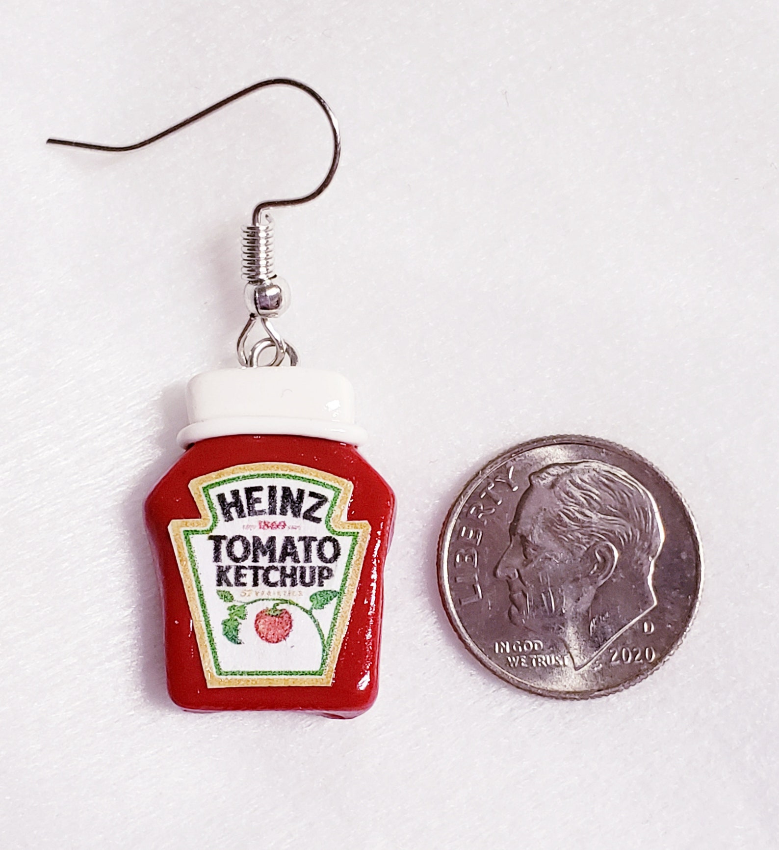 Ketchup And Mustard Bottle Clay Earrings / Mismatched Food Etsy
