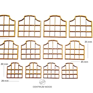 Windows #23,Ageofsigmar,Warhammer 40k,28mm,Terrain buildings,D&D,Dungeons And Dragons,Warhammer,Pathfinder,RPG Miniature Set,MDF Windows Set