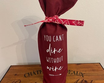 Bolsa para botellas de vino de Borgoña sin la que no puedes cenar