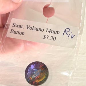 Swarovski 14mm Volcano Button Rivoli Authentic product