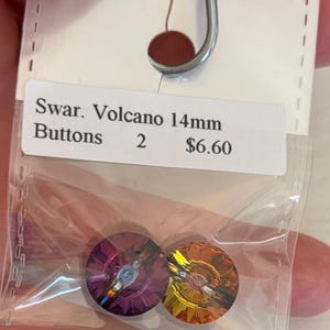 Swarovski 14mm Volcano Button Rivoli Authentic product